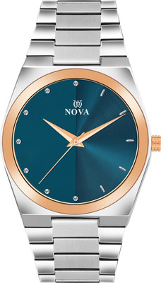 NOVA Silver Watch Men's & Boys Silver Chain Watch Analog Watch  - For Men