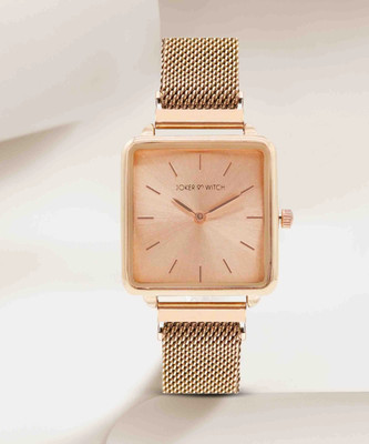 Joker & Witch Vintage Square Dial Rosegold Magnetic Watch For Women Analog Watch  - For Women