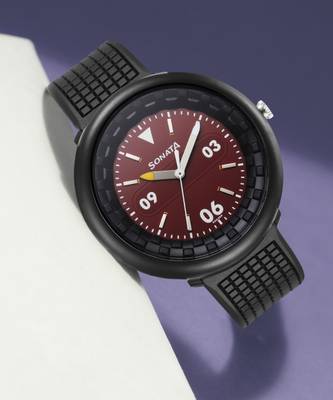 SONATA 77121PP06W F1 plastics Analog Watch  - For Men