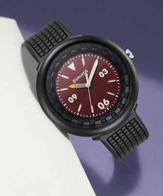 SONATA 77121PP06W F1 plastics Analog Watch  - For Men