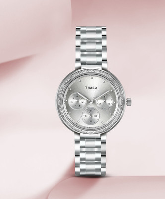 TIMEX Multi Function Silver Dial Wo Analog Watch  - For Women