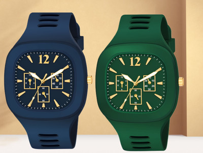 HALA MILLER COMBO Stylish Premium Quality Men Watch Square Dial Wrist Sports Watch with Pack of 2 Analog Watch  - For Boys