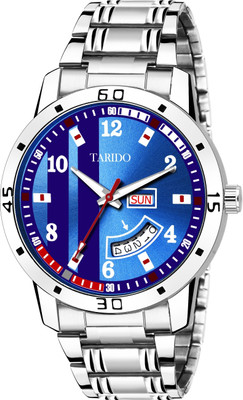 house of common TD3126SM04 New Generation Blue Dial Silver stainless steel Strap Day & Date Wrist Analog Watch  - For Men
