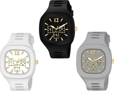 THMT Stylish Square Analog Combo of 3 Sports Collection Watches Analog Watch Analog Watch  - For Men