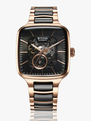 Titan Ceramic Automatic Fusion Square Analog Watch  - For Men