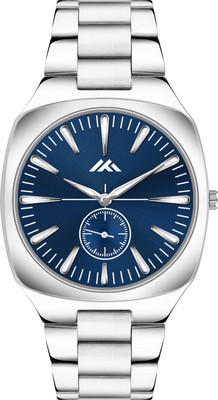 JASH SW-815 Classy Square Model Round Dial Silver Stainless Steel Belt Analog Watch  - For Men