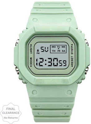 Timor F-TM537 Green Color Synthetic Silicone Strap Multi-Function Automatic Waterproof Digital Sports Watch for Men and boys Digital Watch  - For Boys & Girls