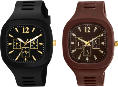 Vtrack V Track Miller Big Square Dial Watch Combo For Men & Boys Analog Watch  - For Boys