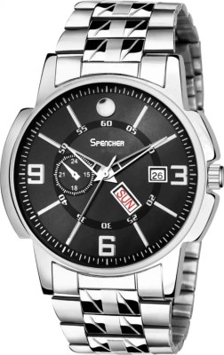 Spencher SMW 440 D&D Silver Dial Chain Watch SMW 440 D&D Black Dial Chain Watch For Men & Boys Analog Watch  - For Men