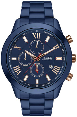 TIMEX TWEG18517 Blue Round Dial Chronograph Quartz Analog Watch  - For Men