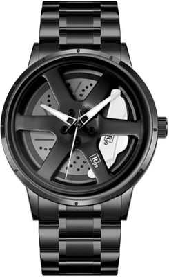 Eocto 3D Rotating Spinning Watch Quartz Men Rim Car Wheel Watches Analog Watch Analog Watch  - For Men