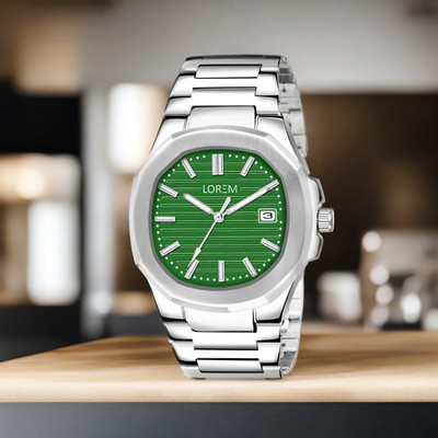LOREM LR146 Green Dial Date Function Casual-Formal Premium Collection Analog Watch  - For Men