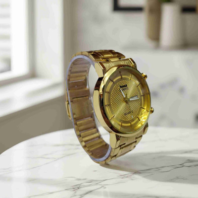 RS TRADER CO THINK GOLDEN WATCH FOR MEN WITH DAY AND DATE Analog Watch  - For Men