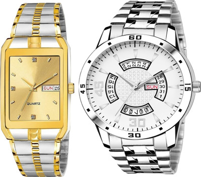 Caihong TT-Gold-SLV-22 Analog Watch  - For Men