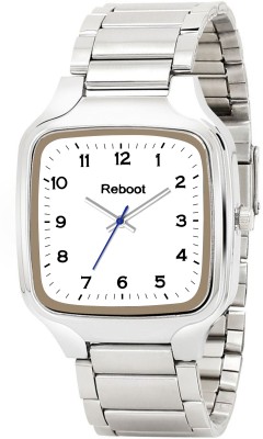 Reboot FT4026 White Full Figure Designer Square Watch With Self Adjustable SS Chain FT4026 White Full Figure Designer Square Watch With Self Adjustable SS Chain Analog Watch  - For Men