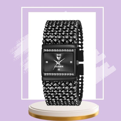 JAXON JGW-102_NEW Trendy Look Black Square Dial Analog Watch  - For Women
