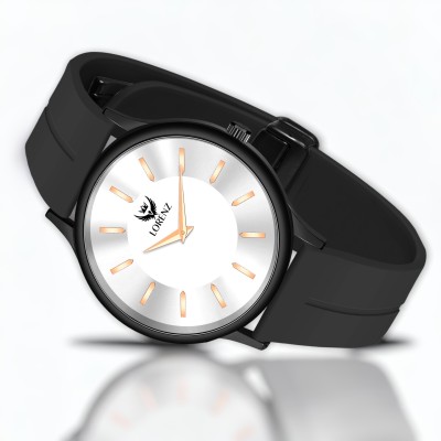 LORENZ MK-4065R Slim Case Analog Watch with Black Silicone Adjustable Magnetic Lock Strap Analog Watch  - For Men & Women