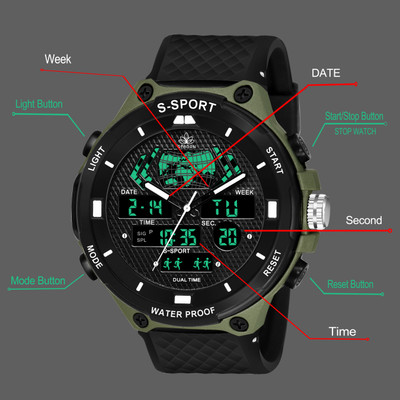 jnm 9084 Analog-Digital Watch  - For Men
