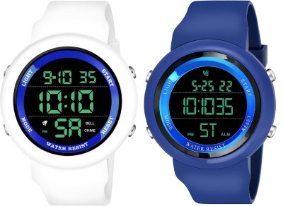 hala HL-1260 6 Months Warranty Men Wrist Sport Ultra Combo Watch with Alarm Feature Pack of 2 Digital Watch  - For Men