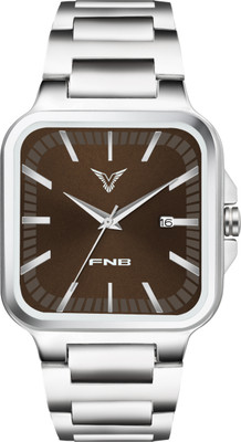 FNB FN-2024-Brown-Dial Elegant Series Square Analog Quartz For Men/Boys Analog Watch  - For Men