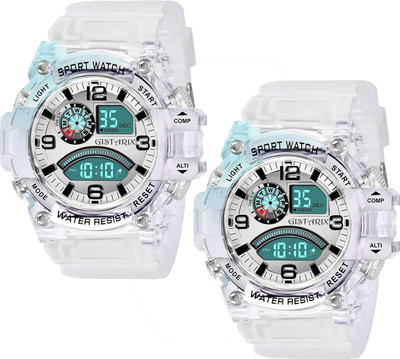 GISTARIX A170 Wonderful Expensive Design New Year Fashion Exclusive Choice 7 Lights in Display Digital Watch  - For Men