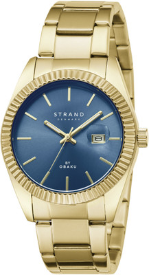Strand By Obaku Strand By Obaku Wellington Beryl Quartz Blue Round Dial Men's Watch- S721GDGLSG-DS WELLINGTON BERYL Analog Watch  - For Men