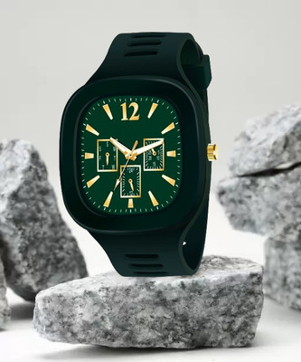 ETLIS Green Stylish Design Square Green Stylish Design Square Analog Watch  - For Boys