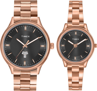 TIMEX Black Dial Watch Gift Set Analog Watch  - For Men & Women