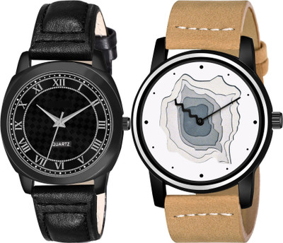 TVILLA Black Cubic Designer Printed Dial MZ-LR335 Analog Watch  - For Men & Women