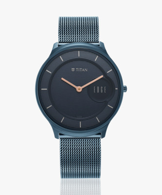 Titan 1843Qm01-Dk555- Edge Base Line Analog Watch  - For Men