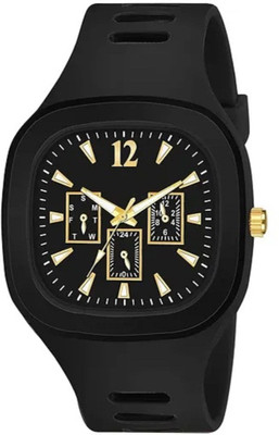Daydreamer Black Strap Silicon Analog Watch Pack of 01 Digital Watch  - For Men
