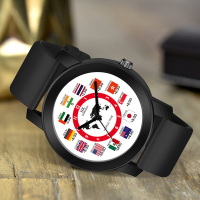 IIK Collection IIK-972MN Watch for Men Round Numerical Dial with Adjustable Flexible Silicon Strap Analog Watch  - For Men