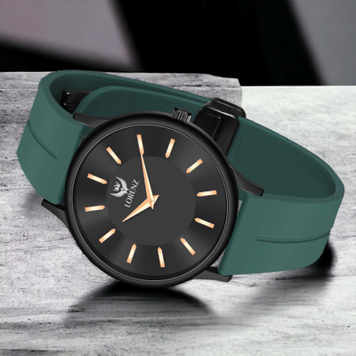 LORENZ MK-4061R Slim Case Analog Watch with Green Magnetic Lock Strap Analog Watch  - For Men & Women