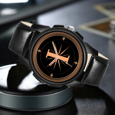 Red Robin ALPHA-I-J16-BLK-L-1 Alpha Heritage Collection I Black Strap Watch for Man & Boys Analog Watch  - For Men