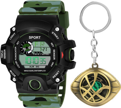 Razyloo A7777 Razyloo Multifunctional Time Day Date Chronograph Fashionable Digital Watch  - For Men
