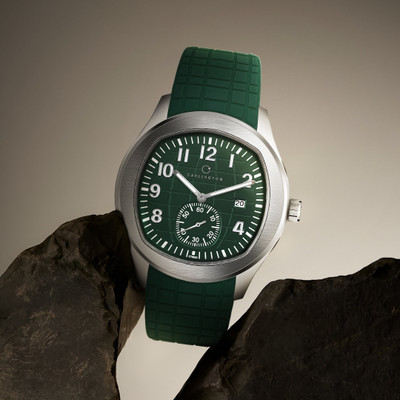 Carlington 9933 Silver Green Carlington Legacy Gents Wrist Watches With Silicone Rubber Strap Analog Watch  - For Men