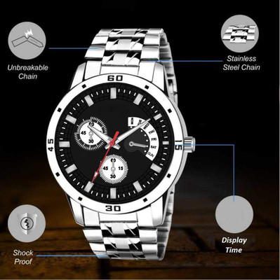 Victox Enterprise Man Rb 04 Black Chain Analog Watch  - For Boys