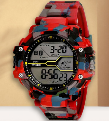 HALA ARMY Military Watch Multi-Function Stylish Sports Silicon Strap & Attractive Look Digital Watch  - For Boys