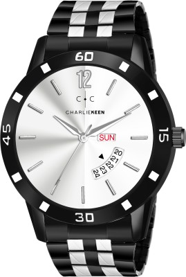 CHARLIEKEEN Dual-Tone Sporty Watch with Day-Date Function Analog Watch  - For Men