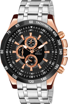 PIRASO RSSL 2020 BLACK SILVER COPER STAINLESS STEEL CHRONO DISPLAY BEAUTIFUL DESIGN MEN Analog Watch  - For Boys