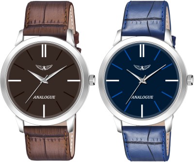 ANALOGUE Combo of 2 | Synthetic Leather Straps | 1 Year Warranty | Boys Series Analog Watch  - For Men