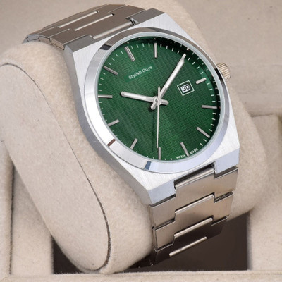 STYLISH GUYS DRM PE Silver Green Professional Watch For Men Analog Watch  - For Men