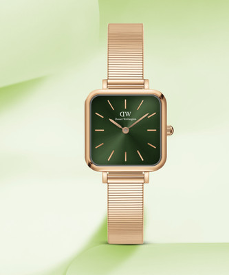 DANIEL WELLINGTON Quadro Quadro Studio Emerald Green color Square - 22 mm diameter Analog Watch  - For Women