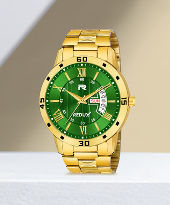 REDUX MW-404 IPG Golden Dial Day & Date Analog Watch  - For Men