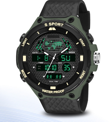 Diaggro 9084Dual Analog and Digital Sports Watch with Trendy Multi-Functional Design Analog-Digital Watch  - For Boys