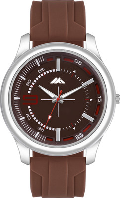 Loretta LT-55 Brown 3D Embossed Numeric Textured Dial New Latest Sport Look Silicone Strap Analog Watch  - For Men