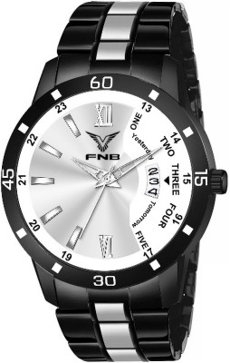 FNB FN-1637 Wolf Black Date Series HMTS Analog Quartz Analog Watch  - For Men
