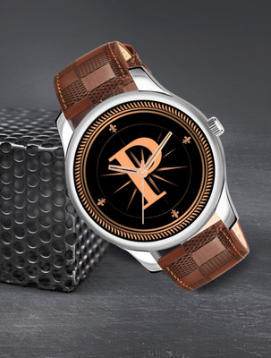 FEMEO ALPHA-P-NEWAVO-SIL-BRW-CHL-1 Alpha Heritage Collection P Brown Strap Watch for Man & Boys Analog Watch  - For Men