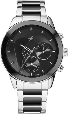 Fastrack Fastrack Cerame Fastrack Cerame Multifunction Black Dial TwoToned Ceramic Strap Analog Watch  - For Men