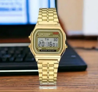 ShriGaneshiEnterprises Digital Golden Square Dial Unisex Wrist Watch for Men Women Pack of 1 Digital Watch  - For Men